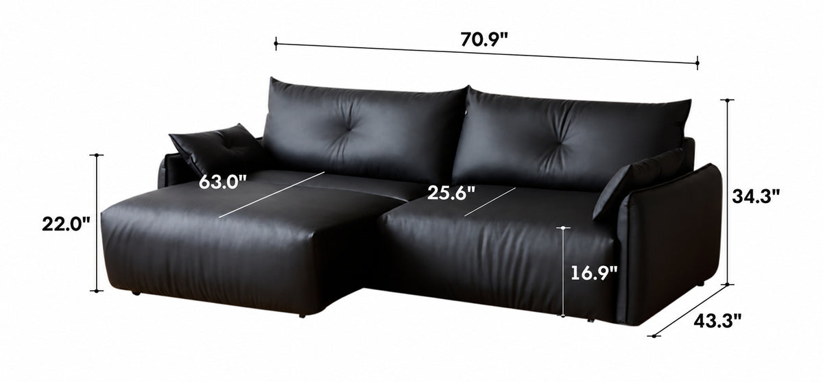 Modern Microfiber Leather Electric Recliner 2 Seater Sofa EVENA Size Chart