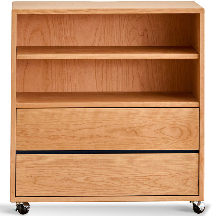 Scandinavian Cherry Wood Wheel Mobility Cabinet TIME