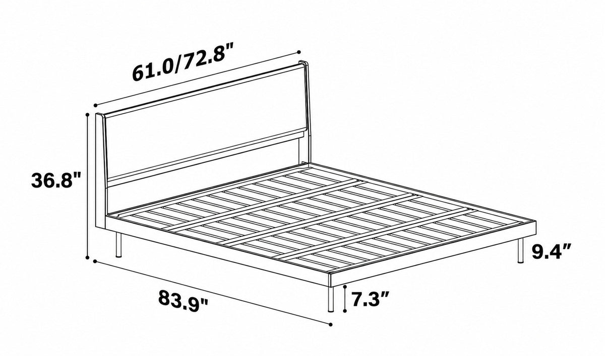 Bauhaus Mixed Weave Fabric Boxwood Bed Frame NICE Size Chart