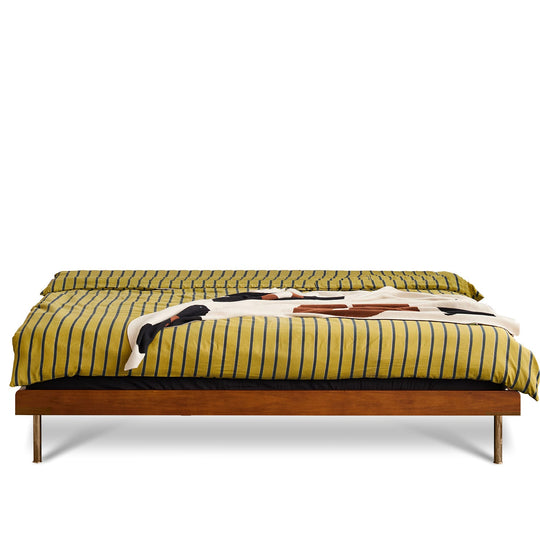 Bauhaus boxwood platform bed campan primary product view.