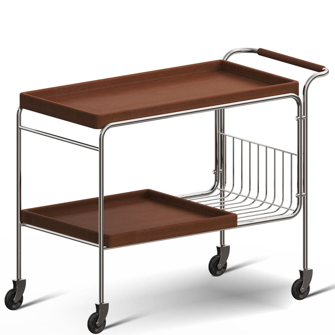 Vintage Boxwood Wheeled Trolley Side Table N PLUS