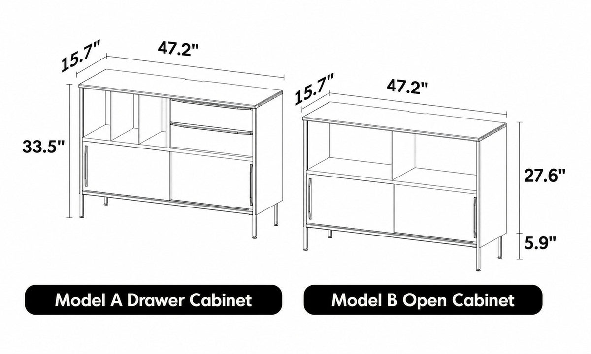 Bauhaus Boxwood Side Cabinet SILVER WING Size Chart