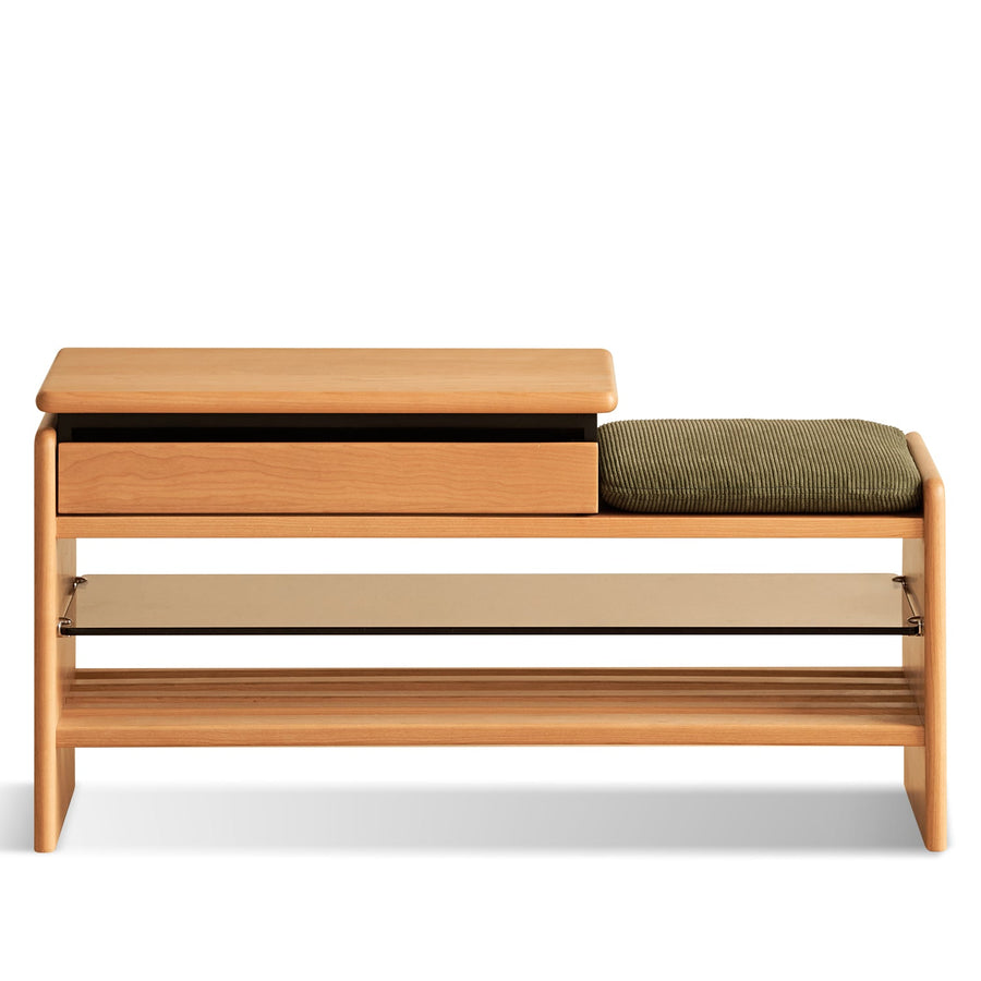 Scandinavian Cherry Wood Shoe Changing Bench MORI