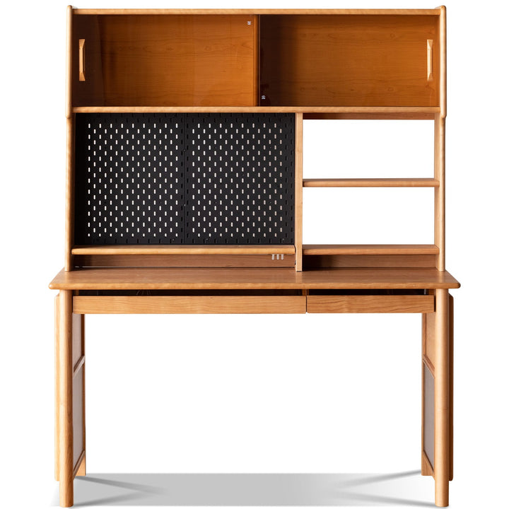 Scandinavian Cherry Wood Study Table With Shelf CAPE