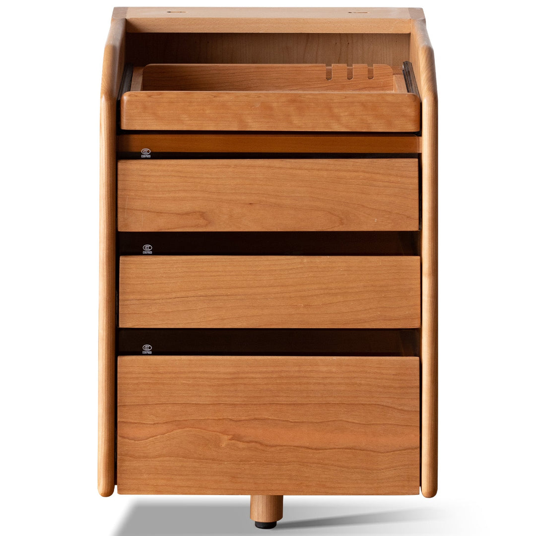 Scandinavian Cherry Wood Study Table With Shelf CAPE