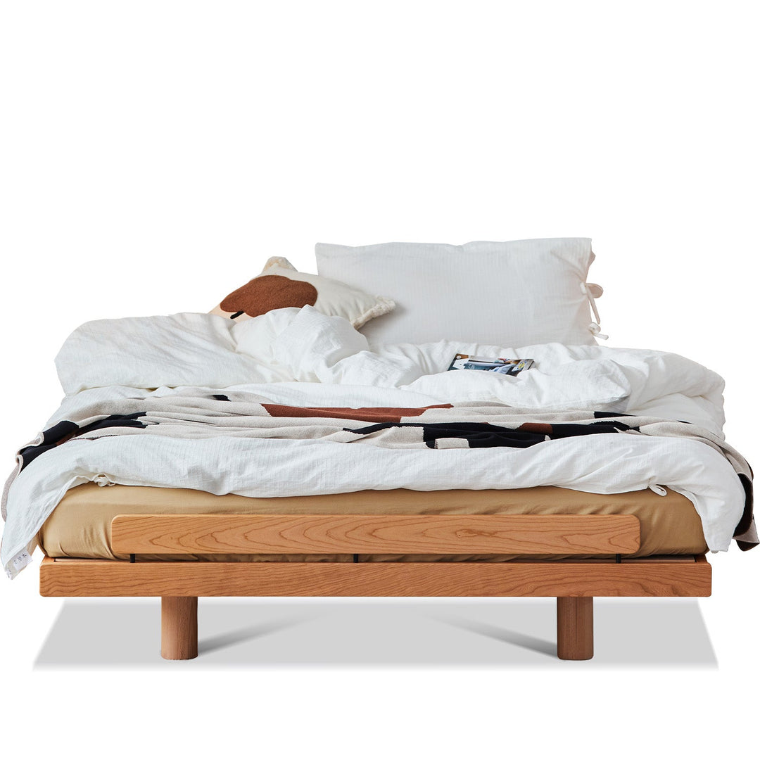 Scandinavian Cherry Wood Platform Bed SMALL