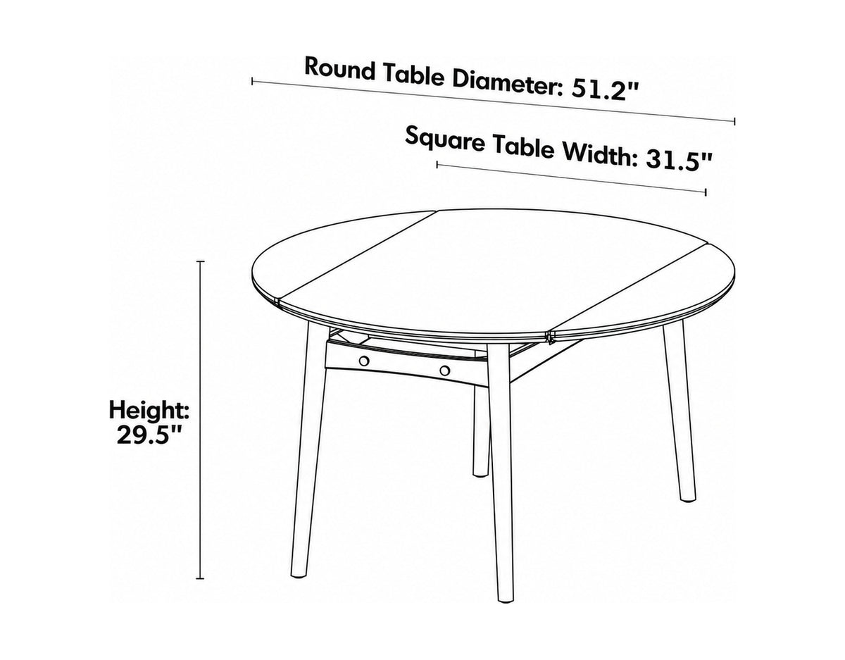 Vintage Sintered Stone Extendable Dining Table MINIMA Size Chart