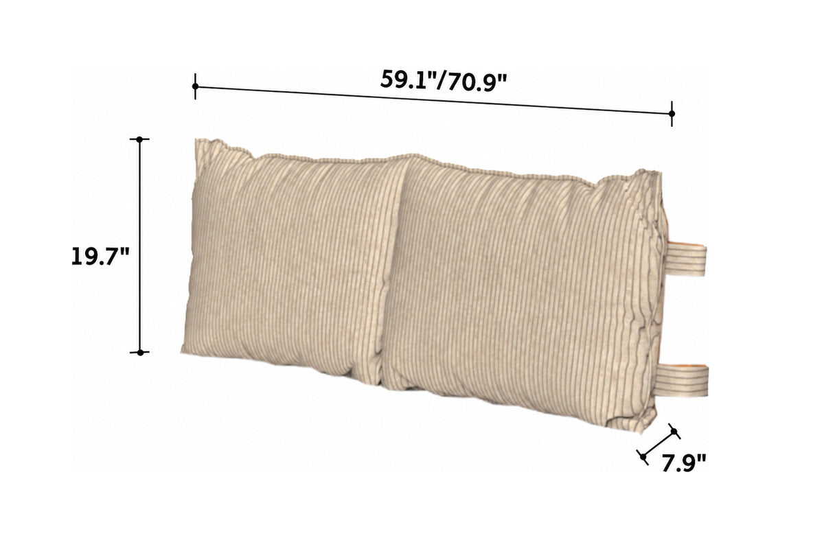 Universal Corduroy Velvet Fabric Bed Head Cushion Size Chart