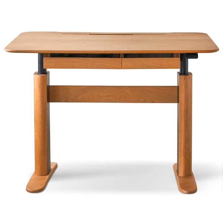 Scandinavian Cherry Wood Electric Height Adjustable Study Table UP