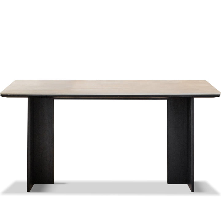 Minimalist Sintered Stone Black Ash Wood Dining Table BLACK OSLO
