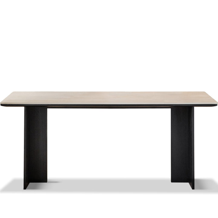 Minimalist Sintered Stone Black Ash Wood Dining Table BLACK OSLO