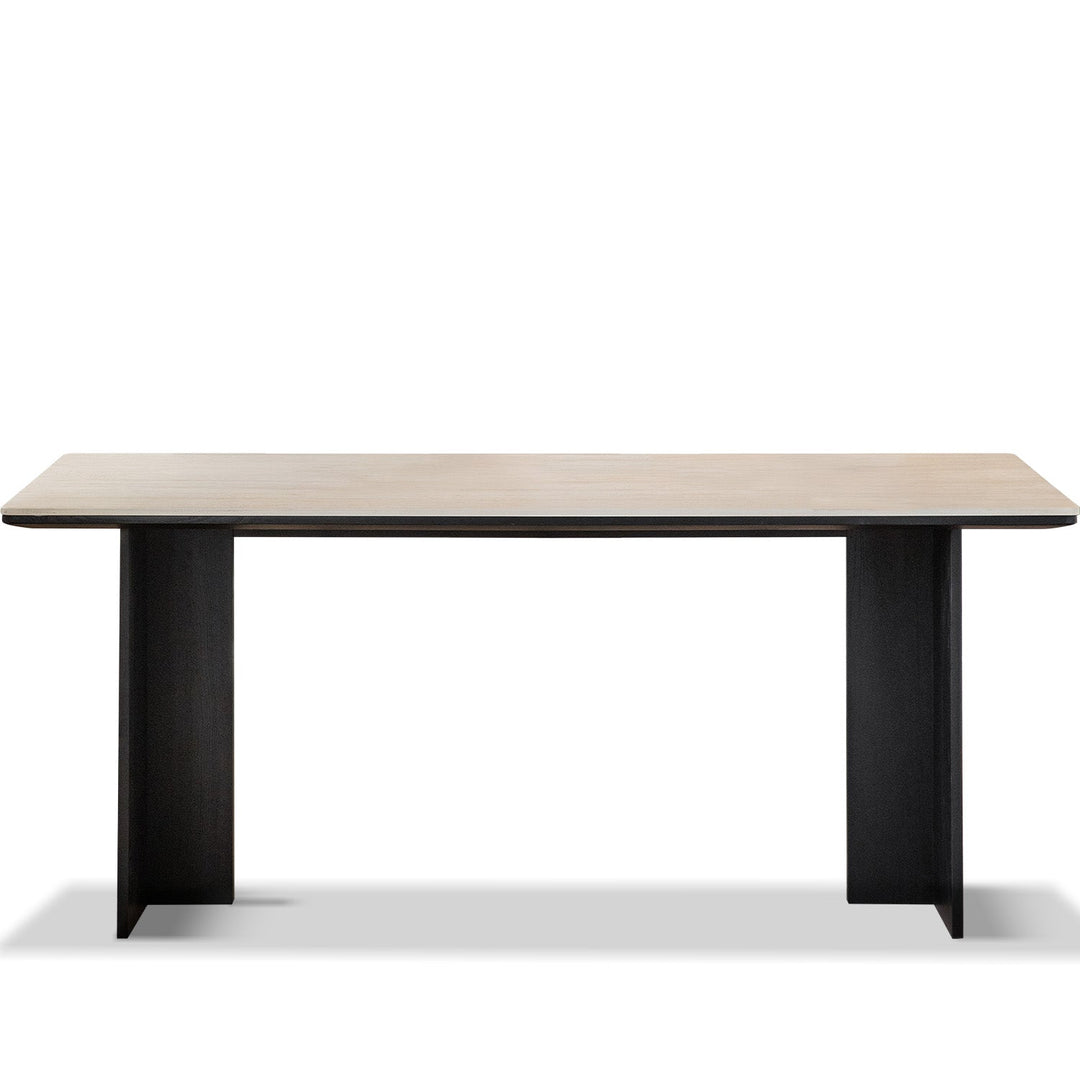 Minimalist sintered stone dining table black oslo conceptual design.