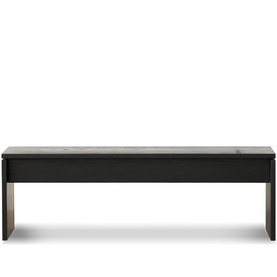 Minimalist Ash Wood Dining Bench BLACK HORIZON