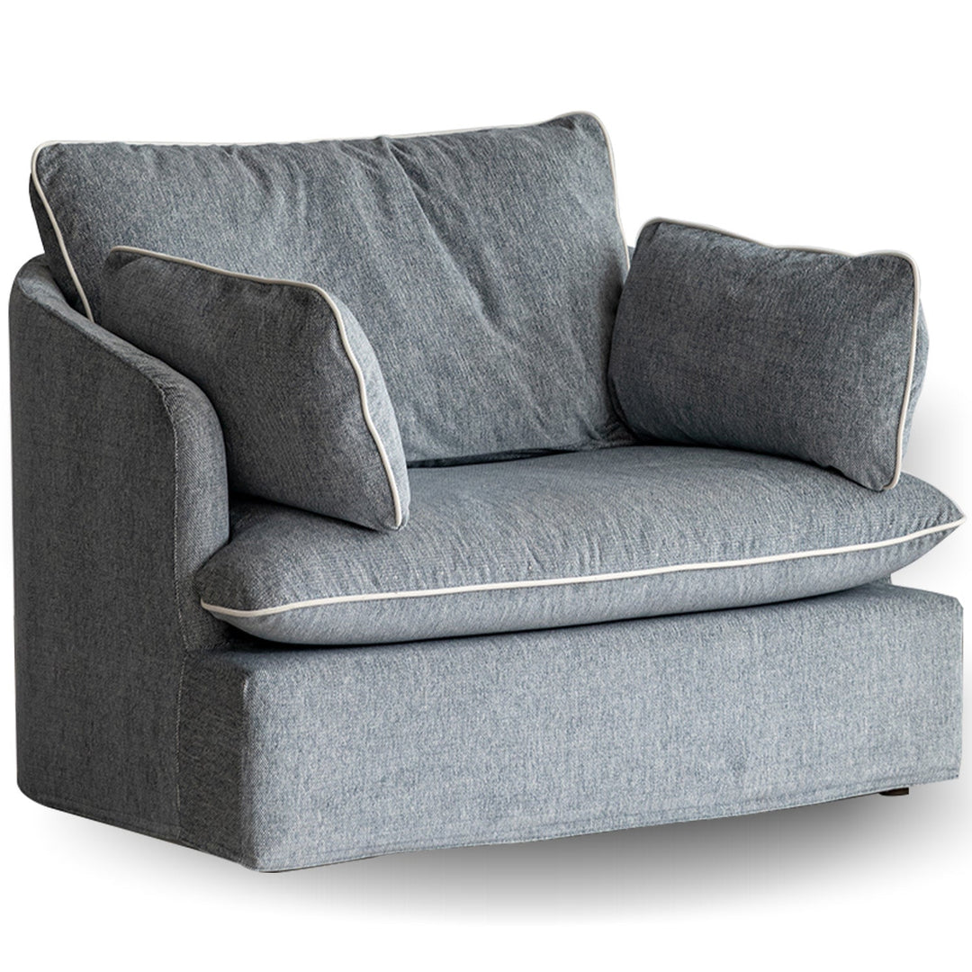 Scandinavian Chenille Velvet Fabric 1 Seater Sofa MIRA