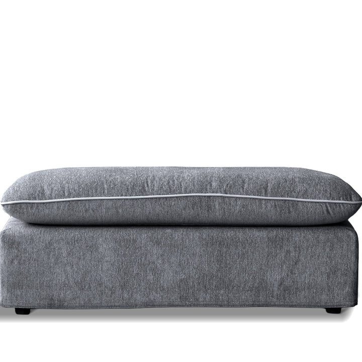 Scandinavian Chenille Velvet Fabric Ottoman MIRA