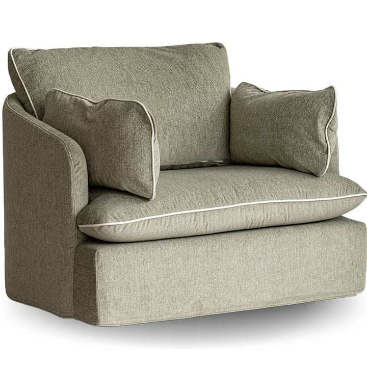 Scandinavian Chenille Velvet Fabric 1 Seater Sofa MIRA