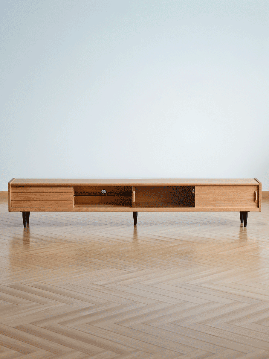 Scandinavian Oak Wood TV Console LYNE