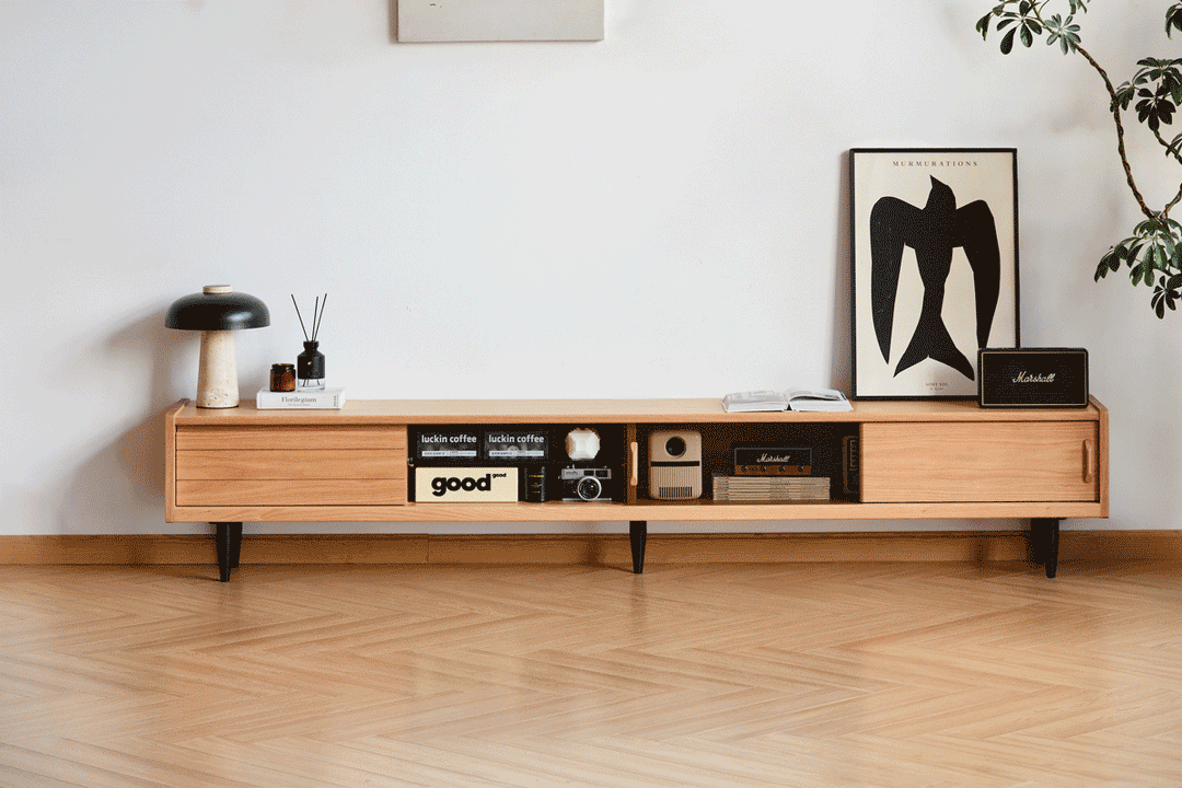 Scandinavian Oak Wood TV Console LYNE