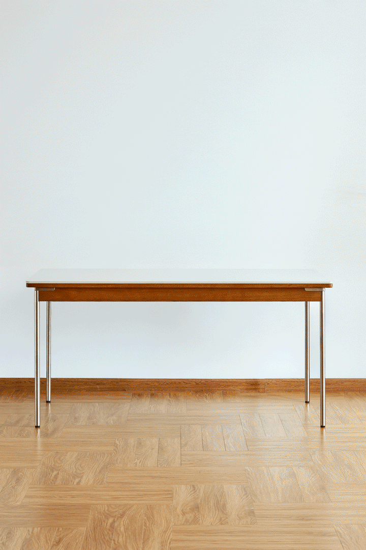 Bauhaus sintered stone boxwood dining table pinecone color swatches.