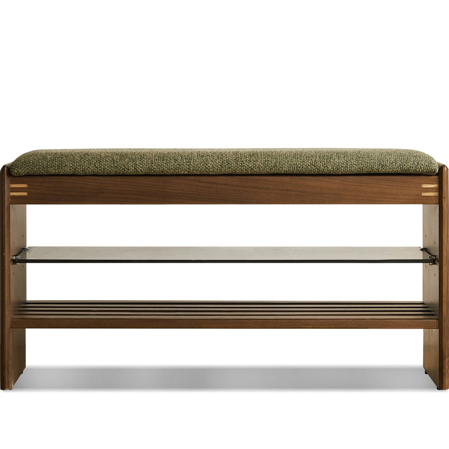 Japandi Walnut Wood Shoe Changing Bench DAWN