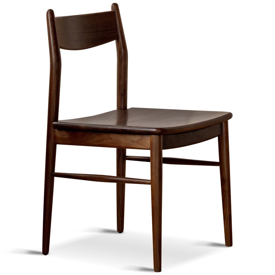 Japandi Walnut Wood Dining Chair CHRONO