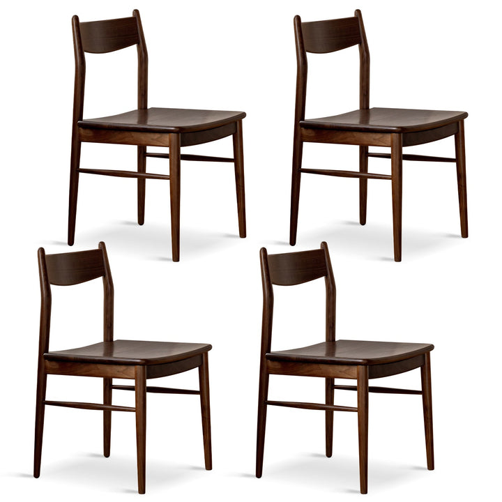 Vintage walnut wood dining chair chrono environmental situation.