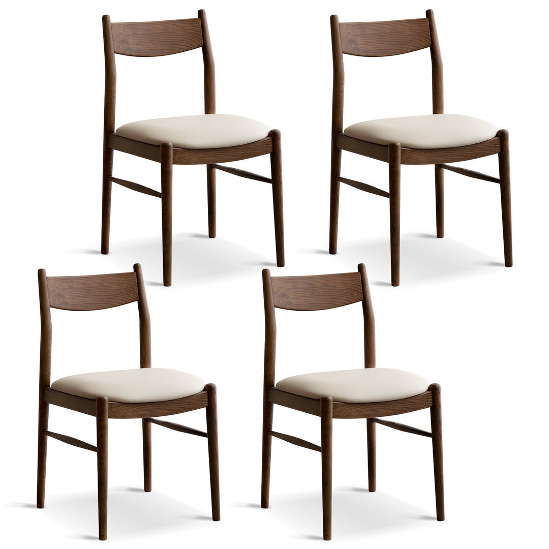 Vintage walnut wood dining chair purea conceptual design.