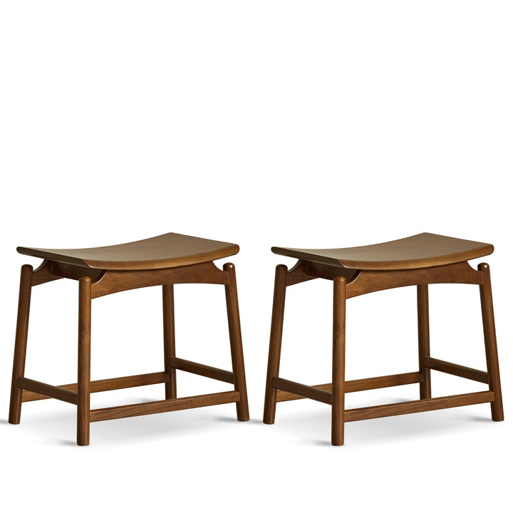 Vintage walnut wood stool arcus environmental situation.