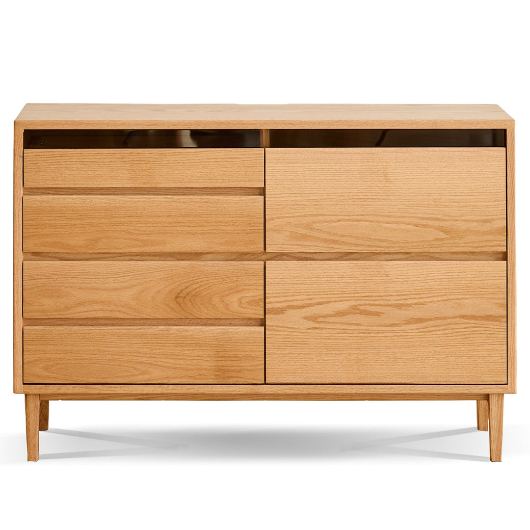 Scandinavian Oak Wood Chest Of 6 Drawers FLOATING LIGHT