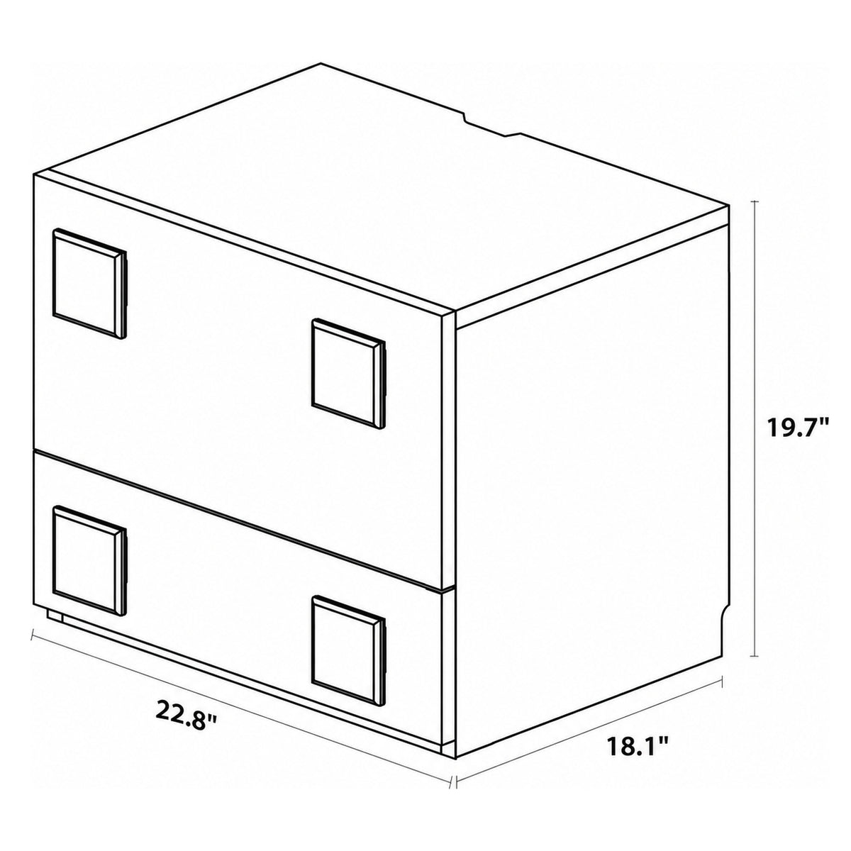 Scandinavian Cherry Wood Modular Cabinet NIMBUS Size Chart