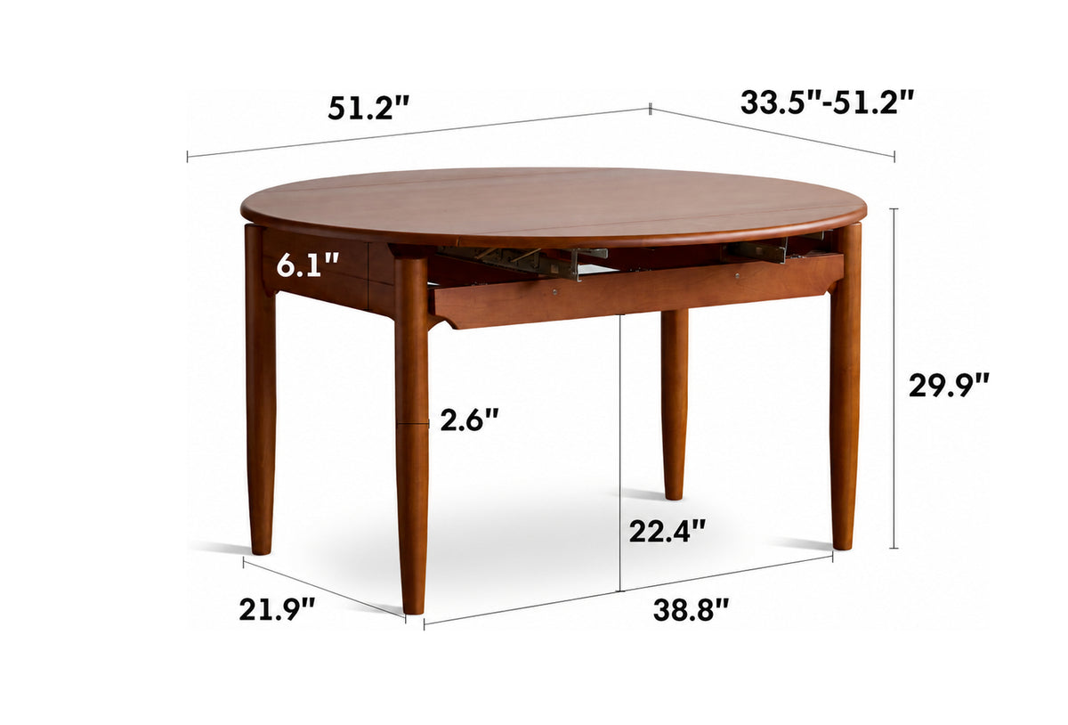 Vintage Boxwood Extendable Dining Table MINIMA Size Chart