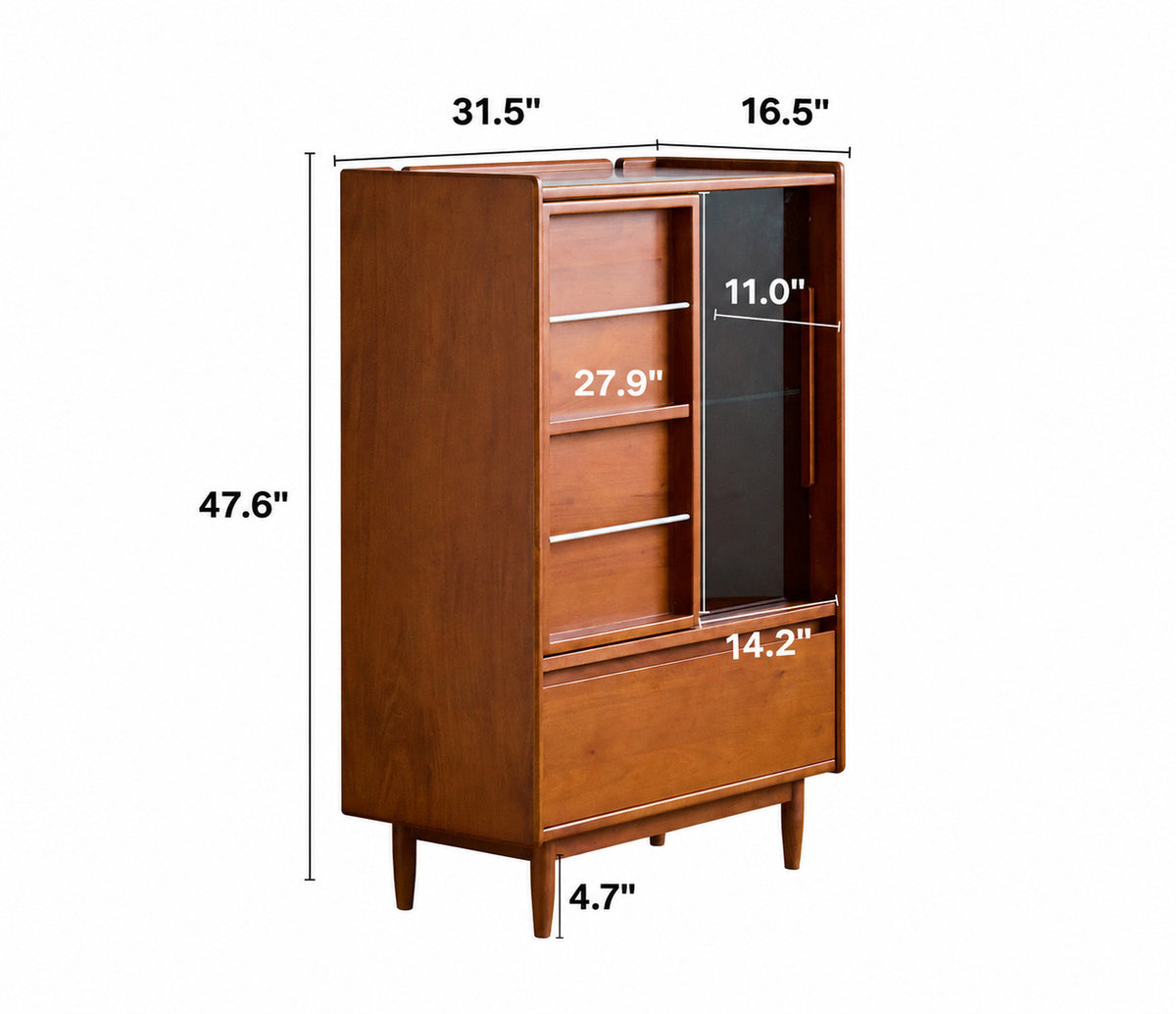 Bauhaus Boxwood Side Cabinet VISTA Size Chart