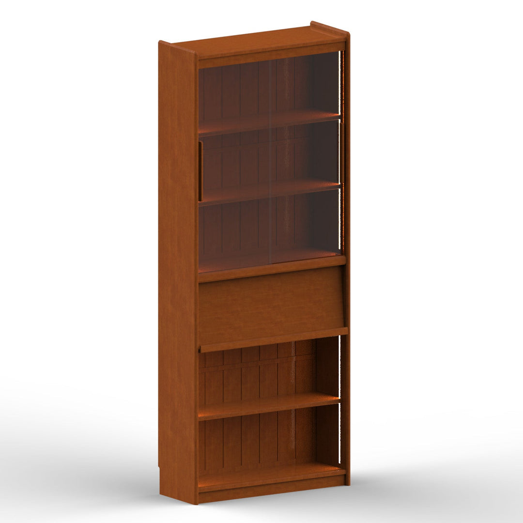 Vintage boxwood bookshelf vista detail 3.