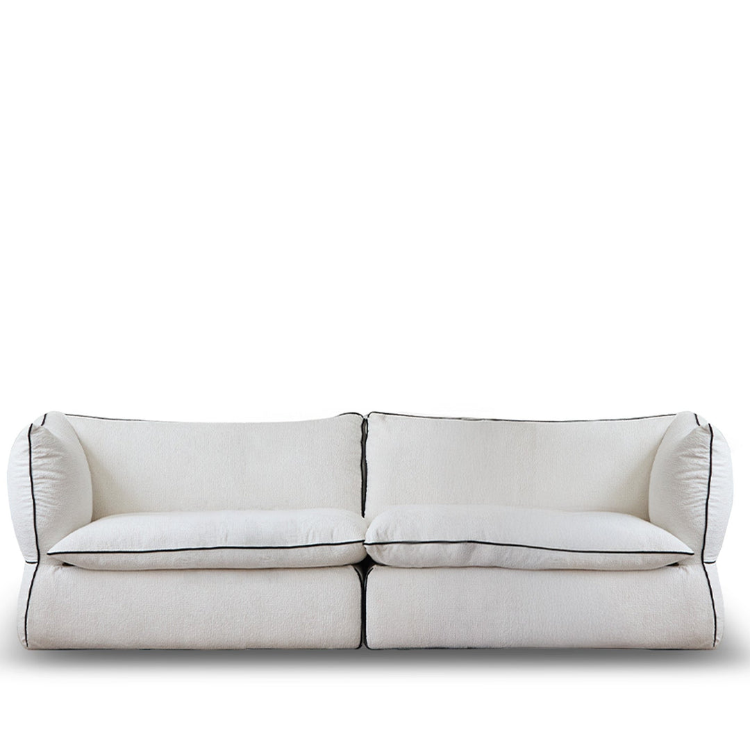 Minimalist Chenille Velvet Fabric 3 Seater Sofa CLOUD