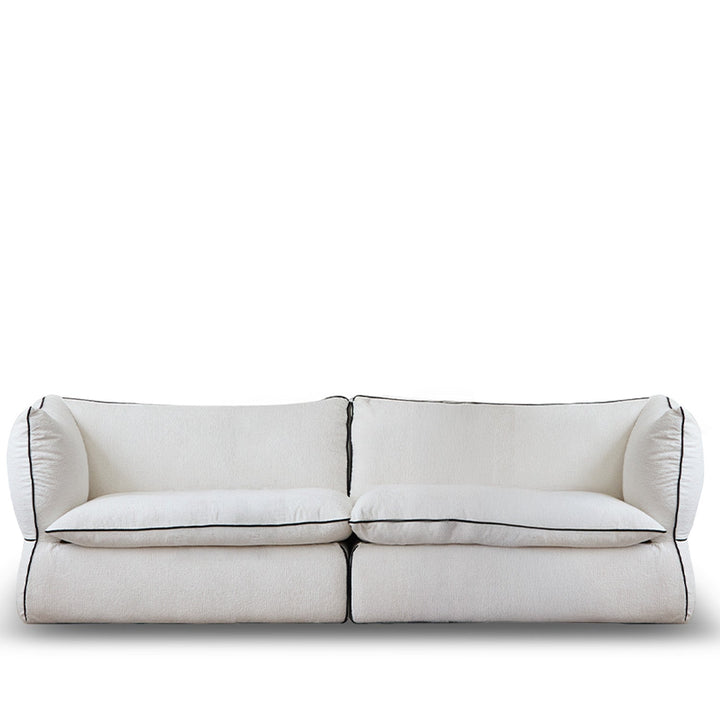 Minimalist Chenille Velvet Fabric 3 Seater Sofa CLOUD