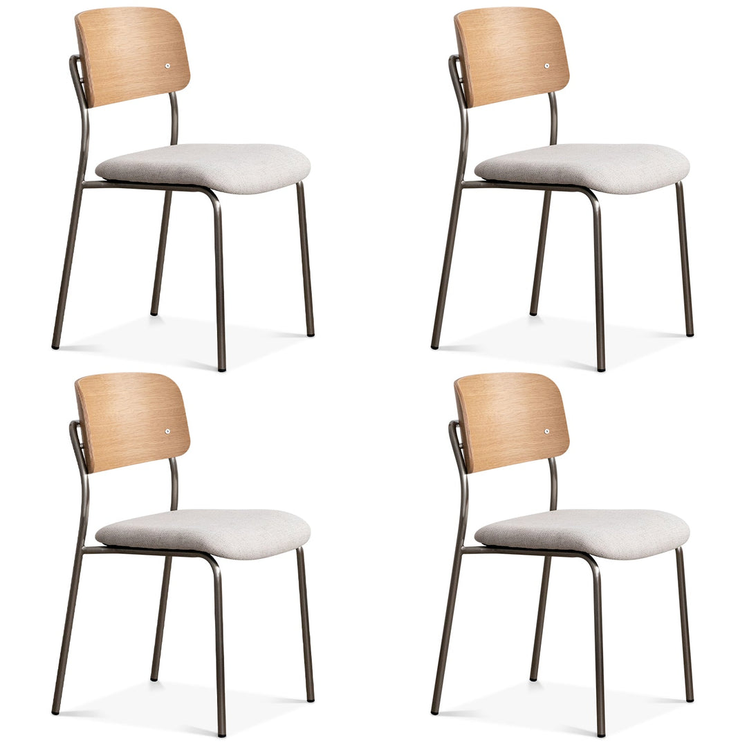 Bauhaus ash wood veneer cotton fabric dining chair aeri conceptual design.