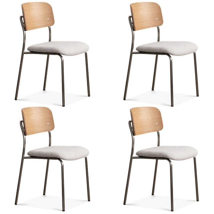 Bauhaus ash wood veneer cotton fabric dining chair aeri conceptual design.