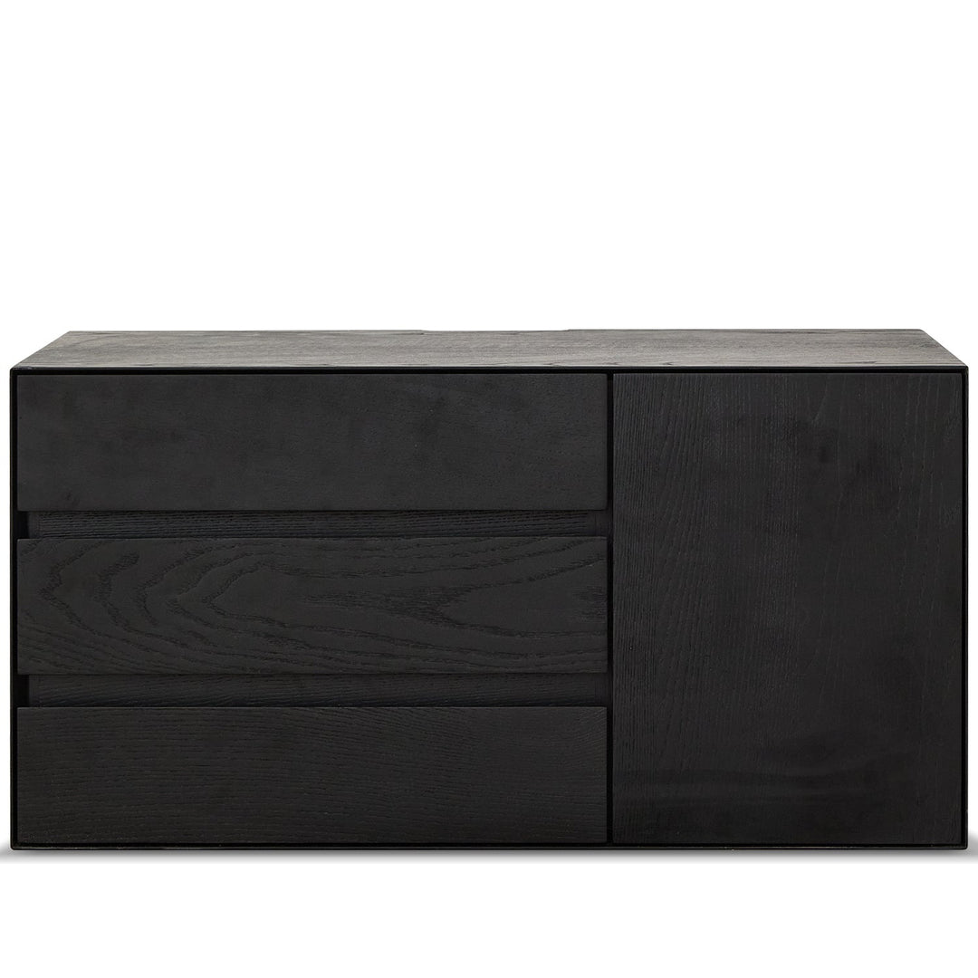 Minimalist ash wood veneer modular cabinet shadow detail 6.