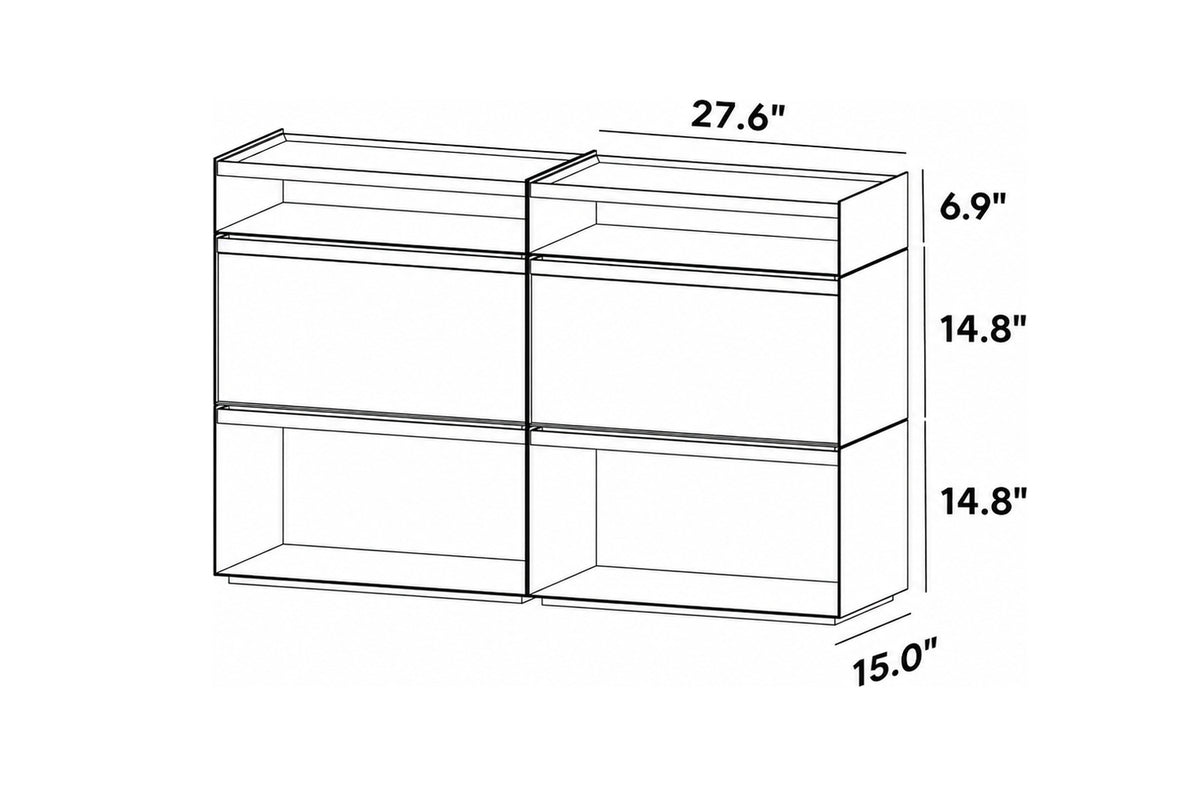 Minimalist Ash Wood Veneer Modular Cabinet AESOP Size Chart