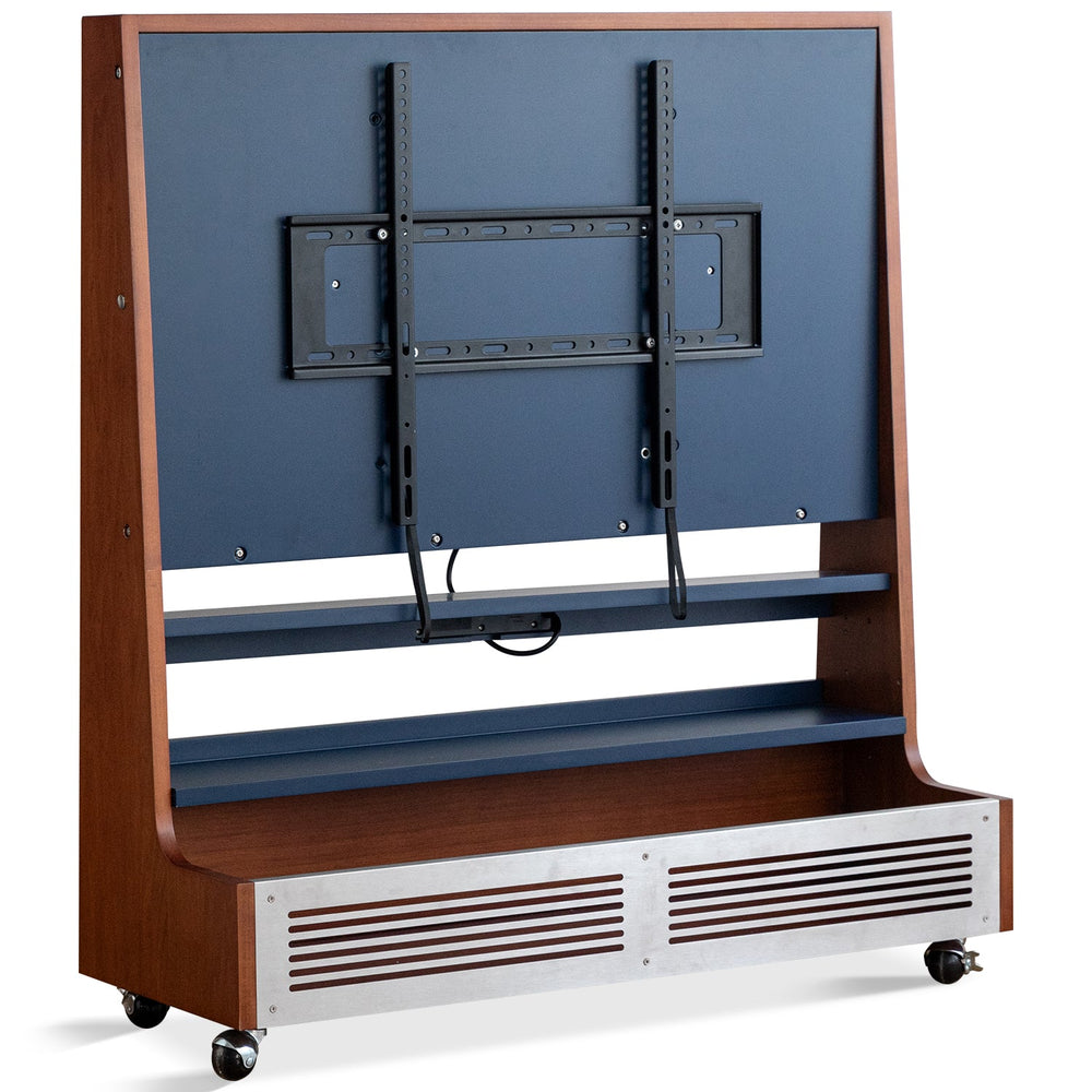 Bauhaus boxwood tv hanger mies in white background.