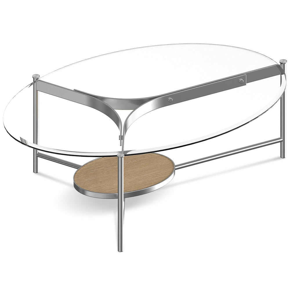 Bauhaus tempered glass coffee table iceland in white background.