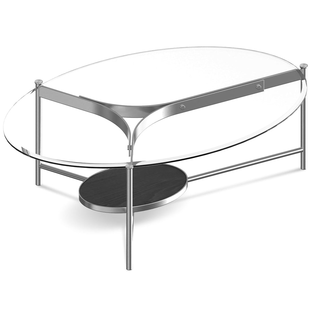 Minimalist tempered glass coffee table iceland with context.