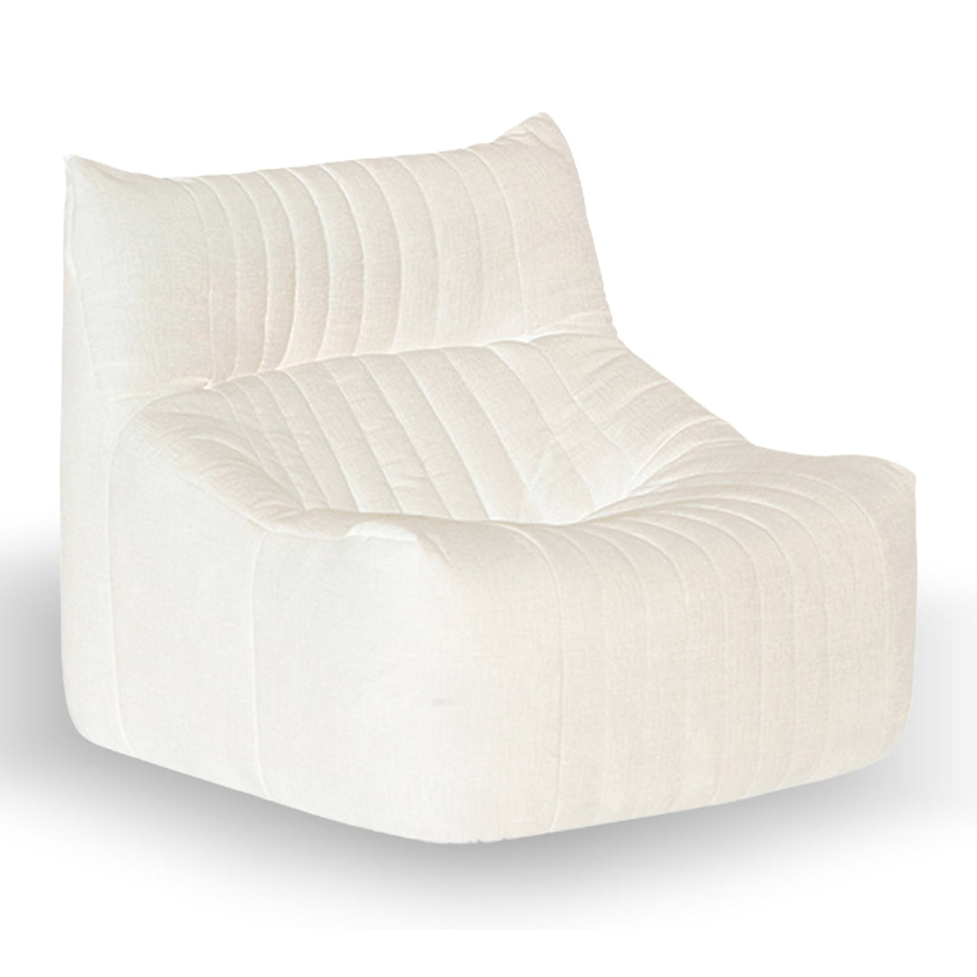 Minimalist chenille velvet fabric 1 seater sofa kait conceptual design.