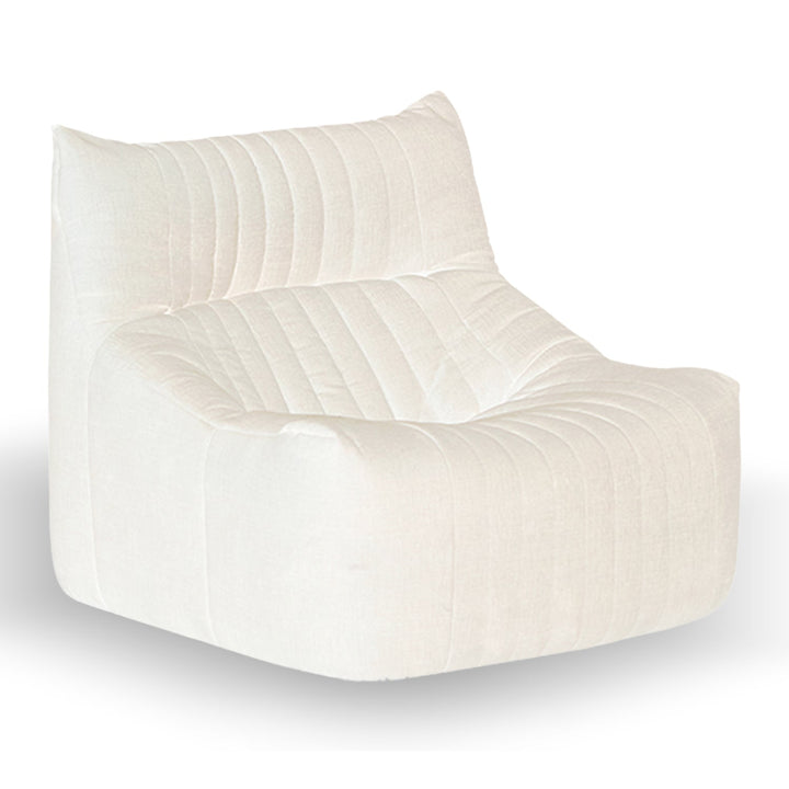 Minimalist chenille velvet fabric 1 seater sofa kait conceptual design.