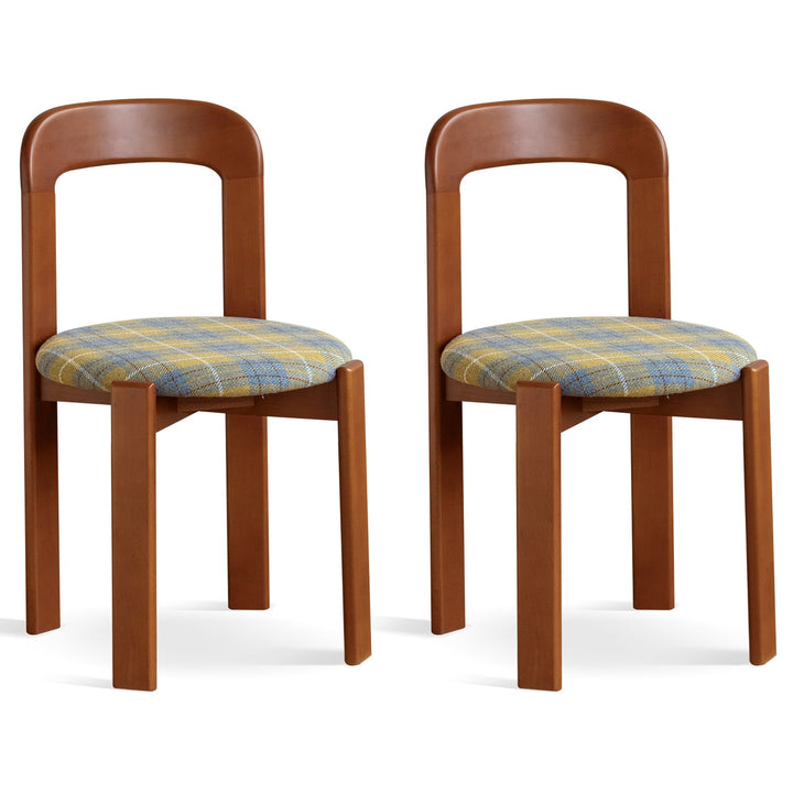 Vintage wool fabric beech wood dining chair memphis detail 1.