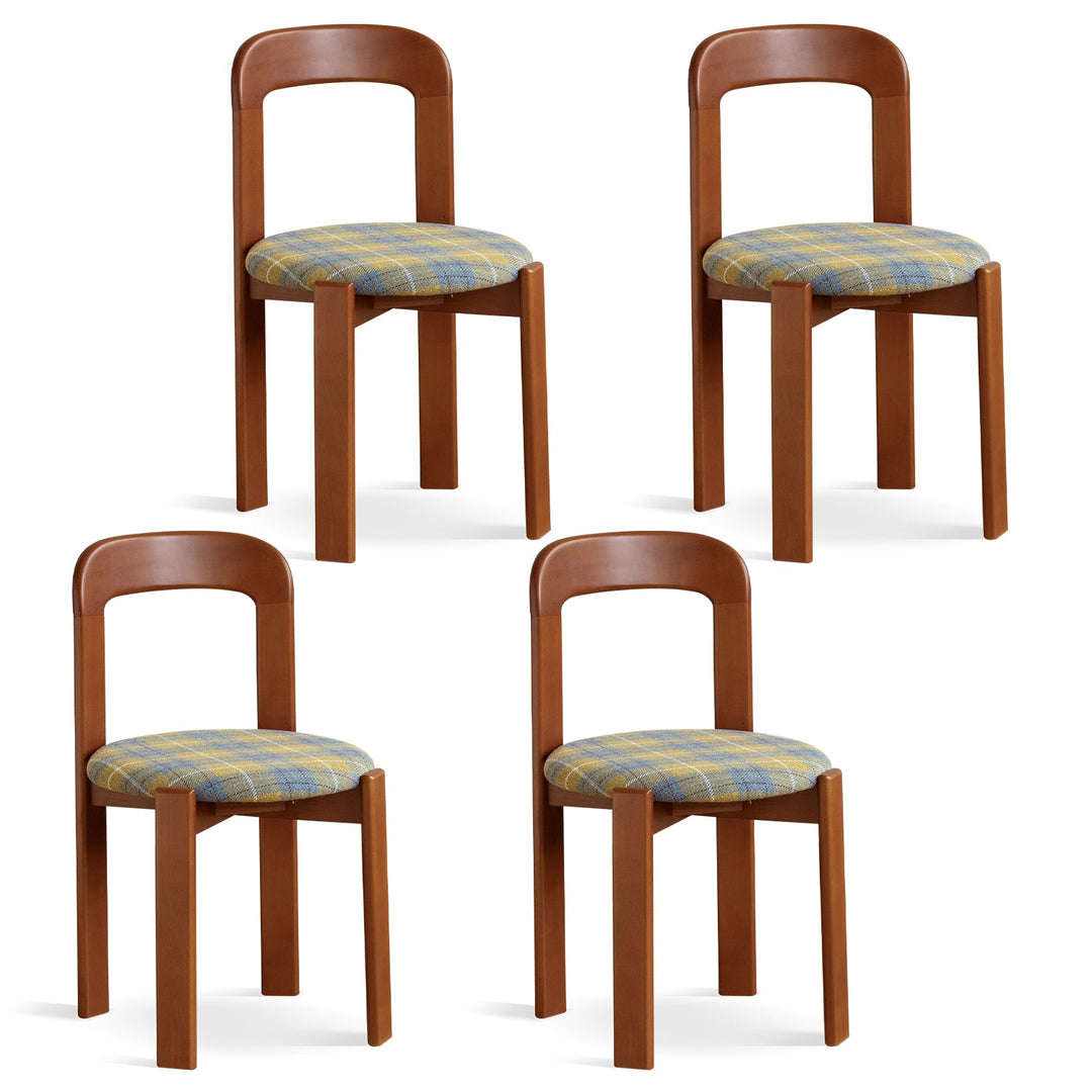 Bauhaus wool fabric beech wood dining chair memphis detail 2.