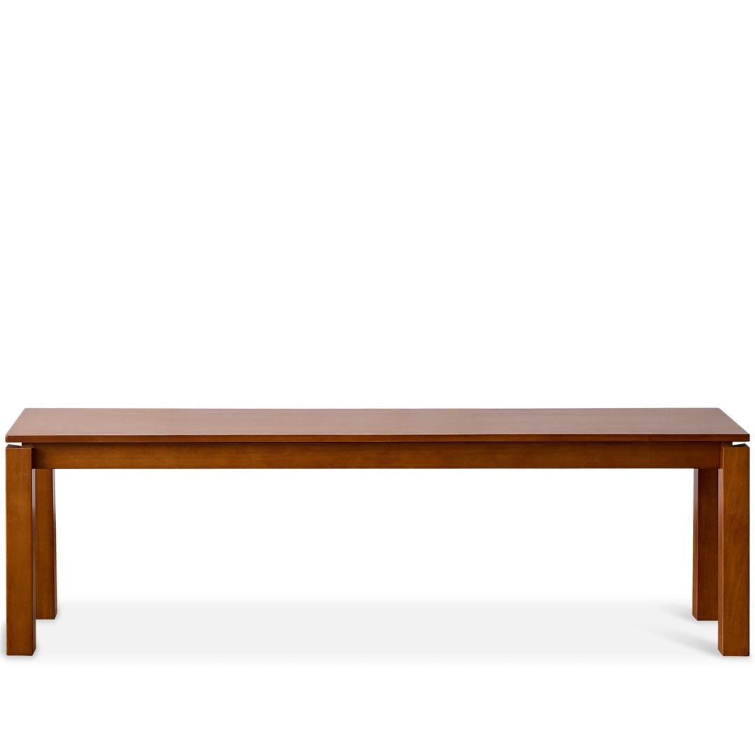 Vintage boxwood dining bench coastal in white background.