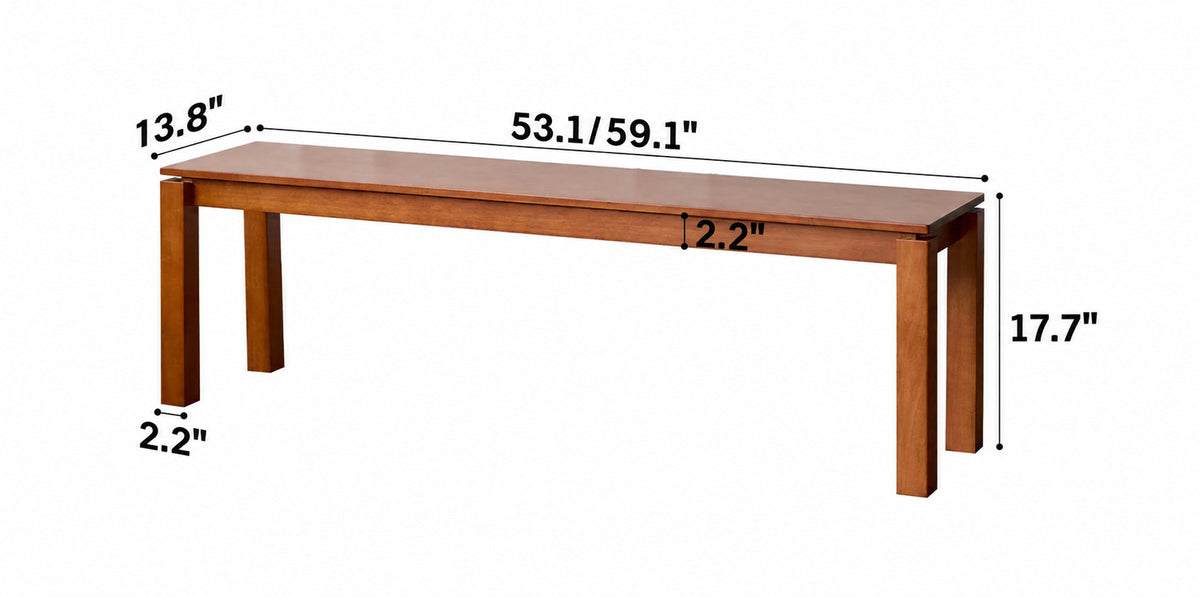 Bauhaus Boxwood Dining Bench COASTAL Size Chart
