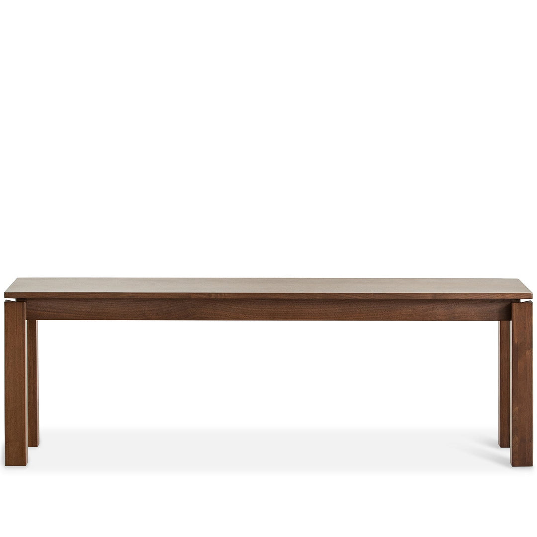 Vintage walnut wood dining bench coastal environmental situation.