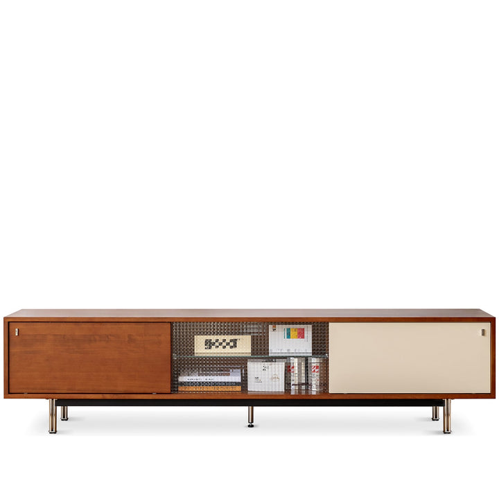 Bauhaus boxwood tv console pinecone environmental situation.